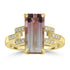 4.16ct Tourmaline Rings with 0.14tct Diamond set in 18K Yellow Gold