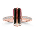 2.53ct Tourmaline Rings with 0.25tct Diamond set in 18K Rose Gold
