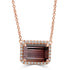 5.6ct Tourmaline Necklaces with 0.25tct Diamond set in 18K Rose Gold