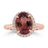 3.58ct Tourmaline Rings with 0.21tct Diamond set in 18K Rose Gold