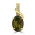 4.09ct Tourmaline Pendants with 0.06tct Diamond set in 18K Yellow Gold