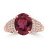 3.37ct Tourmaline Rings with 0.33tct Diamond set in 18K Rose Gold