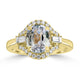 2.55ct Unheated Sapphire Rings with 0.398tct Diamond set in 18K Yellow Gold