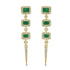 0.7ct Emerald Earrings with 0.544tct Diamond set in 18K Yellow Gold