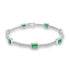 2.23ct Emerald Bracelets with 0.98tct Diamond set in 18K White Gold