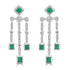 1.09ct Emerald Earrings with 0.647tct Diamond set in 18K White Gold