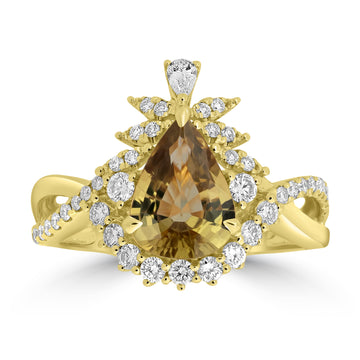 1.915ct Sapphire Rings with 0.525tct Diamond set in 18K Yellow Gold