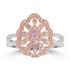 0.1ct Pink Diamond Rings with 0.58tct Diamond set in 18K Two Tone Gold