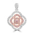 0.06ct Pink Diamond Pendants with 0.43tct Diamond set in 18K Two Tone Gold