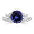 3.07ct Tanzanite Rings with 0.082tct Diamond set in 14K White Gold
