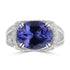 5.72ct Tanzanite Rings with 0.257tct Diamond set in 14K White Gold