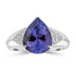 4.56ct Tanzanite Rings with 0.13tct Diamond set in 14K White Gold
