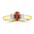0.85ct Spessartite Rings with 0.252tct Diamond set in 18K Yellow Gold