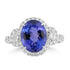 4.16ct Tanzanite Rings with 0.506tct Diamond set in 18K White Gold