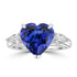 5.15ct Tanzanite Rings with 0.47tct Diamond set in 18K White Gold