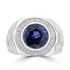 4.6ct Tanzanite Rings with 0.29tct Diamond set in 18K White Gold