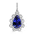 5.46ct Tanzanite Pendants with 0.76tct Diamond set in 18K White Gold