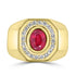 2.3ct Rhodonite Rings with 0.57tct Diamond set in 18K Yellow Gold