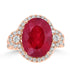 7.95ct Rhodonite Rings with 0.83tct Diamond set in 18K Yellow Gold