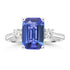 2.26ct Tanzanite Rings with 0.294tct Diamond set in 18K White Gold