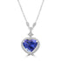 6.15ct Tanzanite Necklaces with 0.491tct Diamond set in 18K White Gold