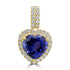 3.18ct Tanzanite Pendants with 0.375tct Diamond set in 18K Yellow Gold