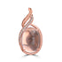 16.01ct Rose Quartz Pendants with 0.107tct Diamond set in 14K Rose Gold