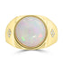 5.87ct Opal Rings with 0.066tct Diamond set in 18K Yellow Gold