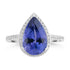4.58ct Tanzanite Rings with 0.248tct Diamond set in 18K White Gold