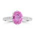 2.34ct Pink Sapphire Rings with 0.253tct Diamond set in 18K Solitaire