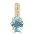 2.34ct Aquamarine Pendants with 0.105tct Diamond set in 18K Yellow Gold