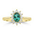 0.63ct Tourmaline Rings with 0.256tct Diamond set in 18K Yellow Gold