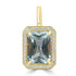 4.11ct Aquamarine Pendants with 0.265tct Diamond set in 18K Yellow Gold