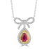 1.15ct Ruby Necklaces with 0.444tct Diamond set in 18K Two Tone Gold