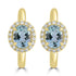 2.052ct Aquamarine Earrings with 0.311tct Diamond set in 18K Yellow Gold