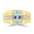 2.111ct Aquamarine Rings with 0.58tct Diamond set in 18K Yellow Gold
