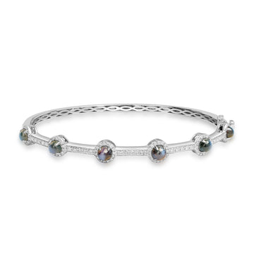 2.94ct Alexandrite Bangles with 0.72tct Diamond set in 18K White Gold