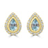 0.69ct Aquamarine Earrings with 0.276tct Diamond set in 18K Yellow Gold