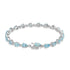 7.159ct Aquamarine Bracelets with 0.427tct Diamond set in 18K White Gold
