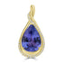 5.61ct Tanzanite Pendants with 0.145tct Diamond set in 14K Yellow Gold