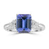 3.17ct Tanzanite Rings with 0.251tct Diamond set in 18K White Gold