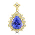 3.99ct Tanzanite Pendants with 0.156tct Diamond set in 18K Yellow Gold