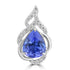 3.39ct Tanzanite Pendants with 0.289tct Diamond set in 18K White Gold