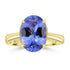 4.06ct Tanzanite Rings set in 18K Yellow Gold