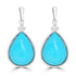 13.96ct Turquoise Earrings with 0.048tct Diamond set in 14K White Gold