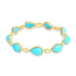 25.15ct Turquoise Bracelets with 0.29tct Diamond set in 14K Yellow Gold