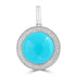 6.09ct Turquoise Pendants with 0.17tct Diamond set in 14K White Gold