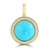 5.62ct Turquoise Pendants with 0.17tct Diamond set in 14K Yellow Gold