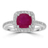 1.71ct  Ruby Rings with 0.33tct Diamond set in 14K White Gold