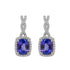 3.99tct Tanzanite earrings with 0.45tct diamonds set in 18K white gold